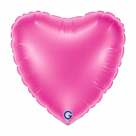 Palloncino in Foil 9" Cuore Fucsia "Hot Pink" Cuori Medi 9"