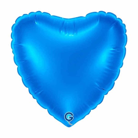 Palloncino in Foil 9" Cuore Blu "Blue" Cuori Medi 9"