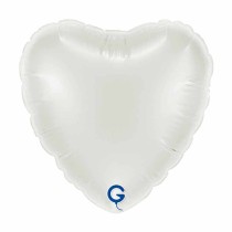Palloncino in Foil 18" Cuore Bianco "Heart White" Numeri 40" Bianco "White"