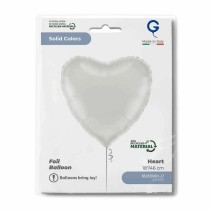 Palloncino in Foil 18" Cuore Bianco "Heart White" Numeri 40" Bianco "White"