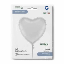 Palloncino in Foil 18" Cuore Bianco Satinato Numeri 40" Bianco "White"