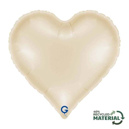 Palloncino in Foil 18" Sweetie Cuore Crema Satinato "Heart Satin Cream" Cuori Regular 18"