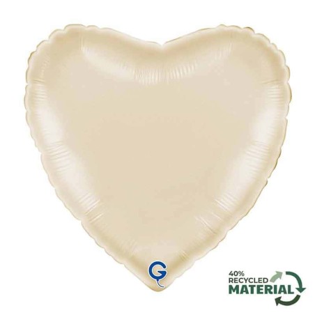 Palloncino in Foil 18" Cuore Crema Satinato Cuori Regular 18"
