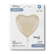 Palloncino in Foil 18" Cuore Crema Satinato Cuori Regular 18"