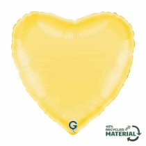 Palloncino in Foil 18" Cuore Giallo Banana Satinato Cuori Regular 18"