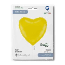 Palloncino in Foil 18" Cuore Giallo Pastello "Pastel Yellow" Cuori Regular 18"