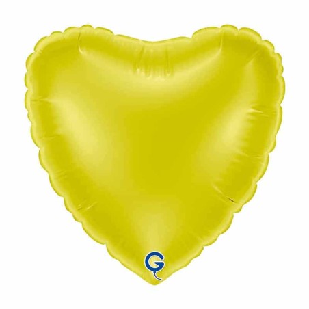 Palloncino in Foil 18" Cuore Giallo Metallizzato "Yellow" Cuori Regular 18"