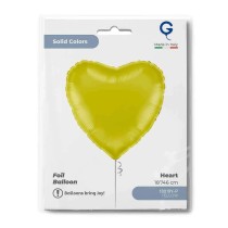 Palloncino in Foil 18" Cuore Giallo Metallizzato "Yellow" Cuori Regular 18"