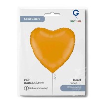 Palloncino in Foil 18" Cuore Giallo Mostarda Opaco Cuori Regular 18"