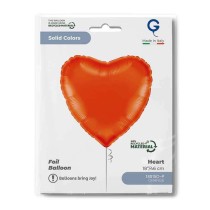 Palloncino in Foil 18" Cuore Arancione "Orange" Cuori Regular 18"