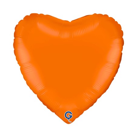 Palloncino in Foil 18" Cuore Arancione Opaco Cuori Regular 18"