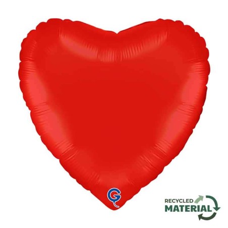 Palloncino in Foil 18" Cuore Rosso Opaco "Matte Red" Cuori Regular 18"