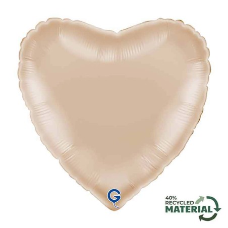 Palloncino in Foil 18" Cuore Sabbia "Californian Gold" Cuori Regular 18"