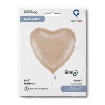 Palloncino in Foil 18" Cuore Sabbia "Californian Gold" Cuori Regular 18"
