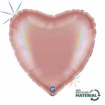 Palloncino in Foil 18" Cuore Rose Gold Olografico Cuori Regular 18"