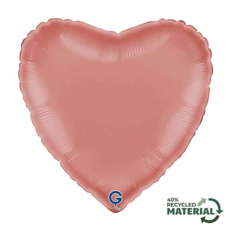 Palloncino in Foil 18" Cuore Rose Gold Satinato Cuori Regular 18"