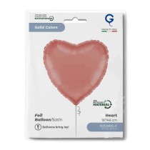 Palloncino in Foil 18" Cuore Rose Gold Satinato Cuori Regular 18"