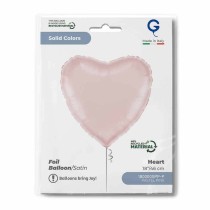 Palloncino in Foil 18" Cuore Rosa Pastello Satinato Cuori Regular 18"