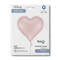 Palloncino in Foil 18" Sweetie Cuore Rosa Satinato "Heart Satin Pastel Pink" Cuori Regular 18"