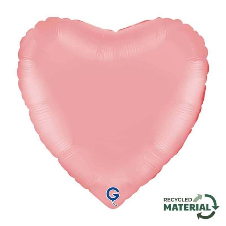 Palloncino in Foil 18" Cuore Rosa Opaco "Matte Pink" Cuori Regular 18"