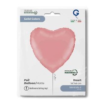 Palloncino in Foil 18" Cuore Rosa Opaco "Matte Pink" Cuori Regular 18"
