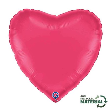 Palloncino in Foil 18" Cuore Lampone Satinato "Lipstick" Cuori Regular 18"
