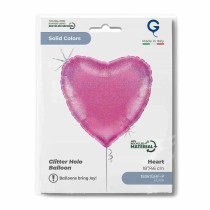 Palloncino in Foil 18" Cuore Fucsia Glitter Olografico Cuori Regular 18"