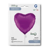 Palloncino in Foil 18" Cuore Viola "Purple" Cuori Regular 18"