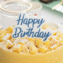 Candelina "Happy Birthday" Turchese Bio Glitter Candeline Eventi