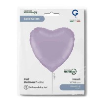 Palloncino in Foil 18" Cuore Lilla Opaco "Matte Lilac" Cuori Regular 18"