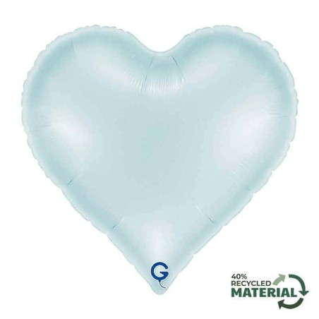 Palloncino in Foil 18" Sweetie Cuore Celeste Satinato "Heart Satin Pastel Blue" Cuori Regular 18"