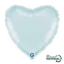 Palloncino in Foil 18" Cuore Celeste Satinato Cuori Regular 18"