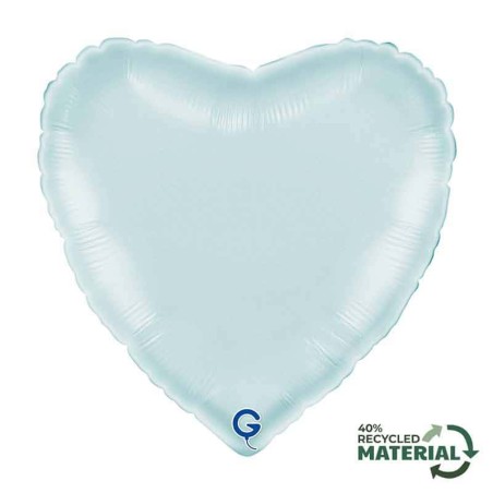 Palloncino in Foil 18" Cuore Celeste Satinato Cuori Regular 18"