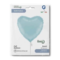 Palloncino in Foil 18" Cuore Celeste "Light Blue" Cuori Regular 18"