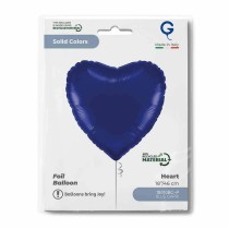 Palloncino in Foil 18" Cuore Blu Navy "Heart Blue" Cuori Regular 18"