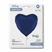 Palloncino in Foil 18" Cuore Blu Navy Satinato Cuori Regular 18"
