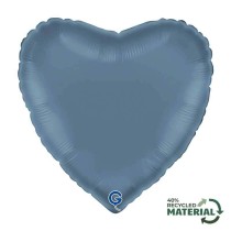 Palloncino in Foil 18" Cuore Blu Jeans Satinato Cuori Regular 18"