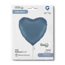 Palloncino in Foil 18" Cuore Blu Jeans Satinato Cuori Regular 18"