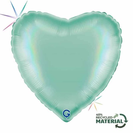 Palloncino in Foil 18" Cuore Rainbow Olografico Tiffany Cuori Regular 18"