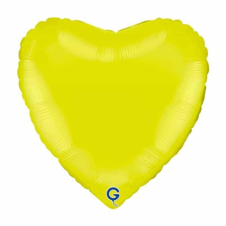Palloncino in Foil 18" Cuore Verde Lime Opaco "Matte Lime Green" Cuori Regular 18"