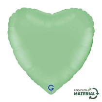 Palloncino in Foil 18" Cuore Verde Opaco "Matte Green" Cuori Regular 18"