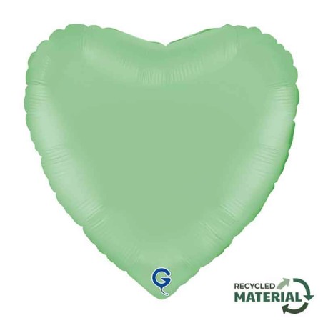 Palloncino in Foil 18" Cuore Verde Opaco "Matte Green" Cuori Regular 18"
