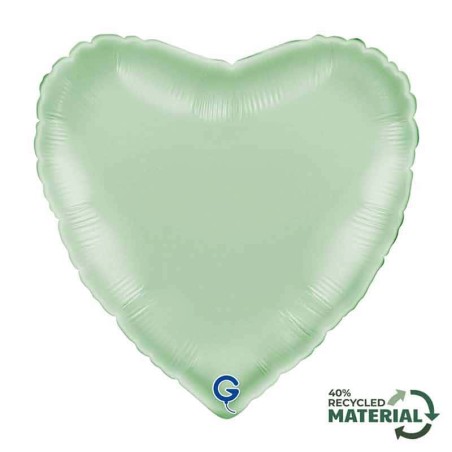 Palloncino in Foil 18" Cuore Menta Satinato Cuori Regular 18"