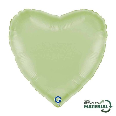 Palloncino in Foil 18" Cuore Verde Oliva Satinato Cuori Regular 18"