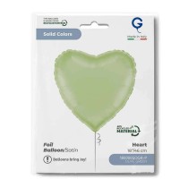 Palloncino in Foil 18" Cuore Verde Oliva Satinato Cuori Regular 18"