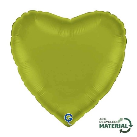 Palloncino in Foil 18" Cuore Matcha Latte Satinato Cuori Regular 18"