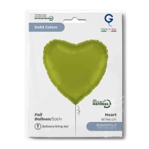 Palloncino in Foil 18" Cuore Matcha Latte Satinato Cuori Regular 18"