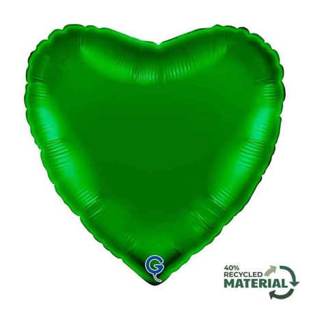 Palloncino in Foil 18" Cuore Verde "Green" Cuori Regular 18"