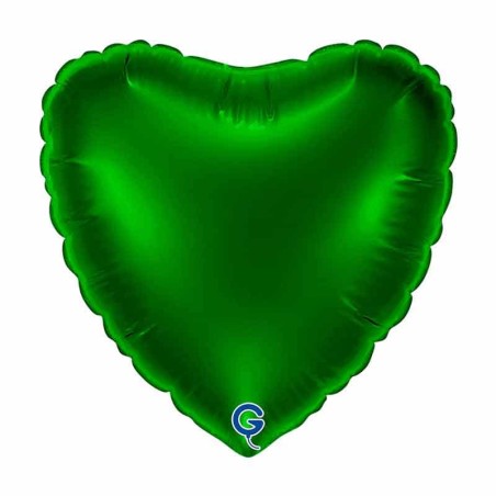 Palloncino in Foil 18" Cuore Verde Scuro "Dark Green" Cuori Regular 18"