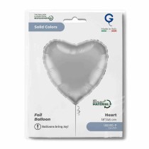 Palloncino in Foil 18" Cuore Argento "Silver" Cuori Regular 18"